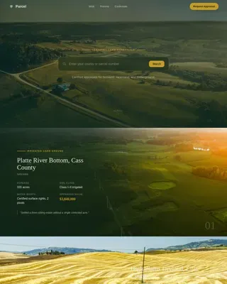 Farmland Appraisal Landing Page Template