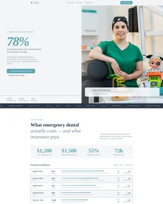 Emergency Dentist Education Website Template