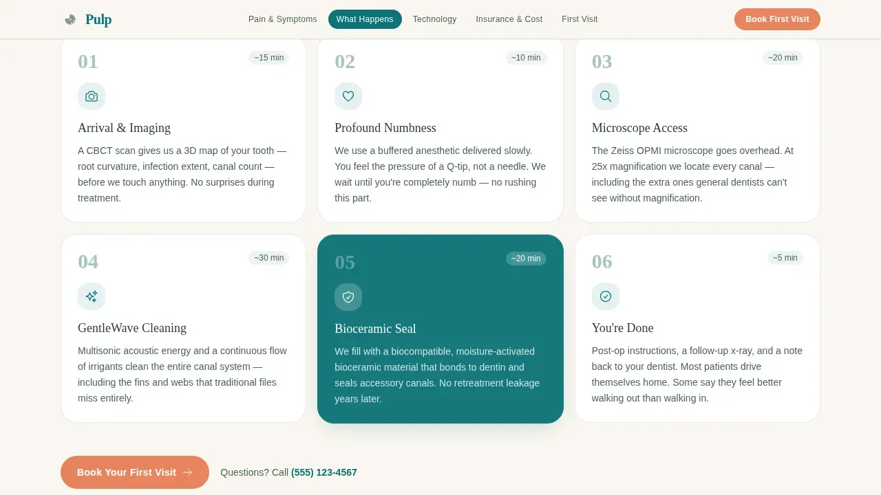 Endodontist New Patient Landing Page Template