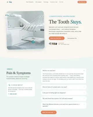 Endodontist New Patient Landing Page Template