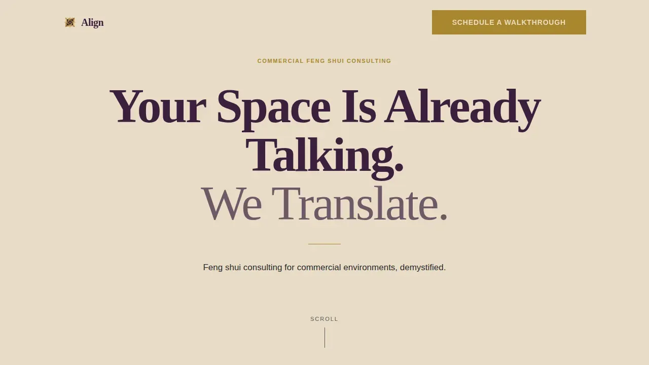Professional Feng Shui Consulting Landing Page Template