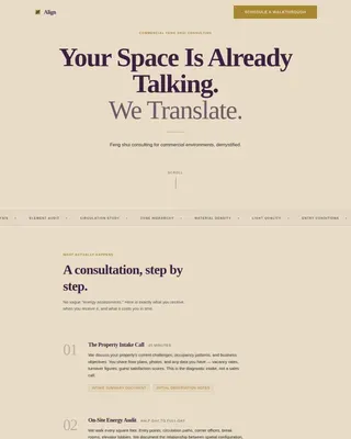 Professional Feng Shui Consulting Landing Page Template