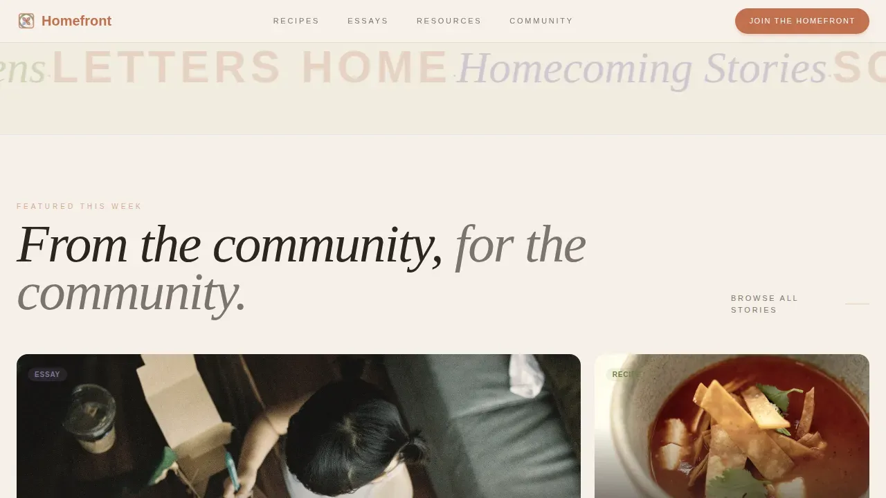 Supportive Military Family Landing Page Template