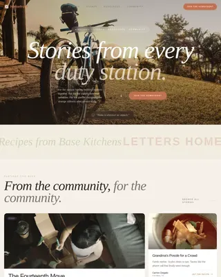 Supportive Military Family Landing Page Template