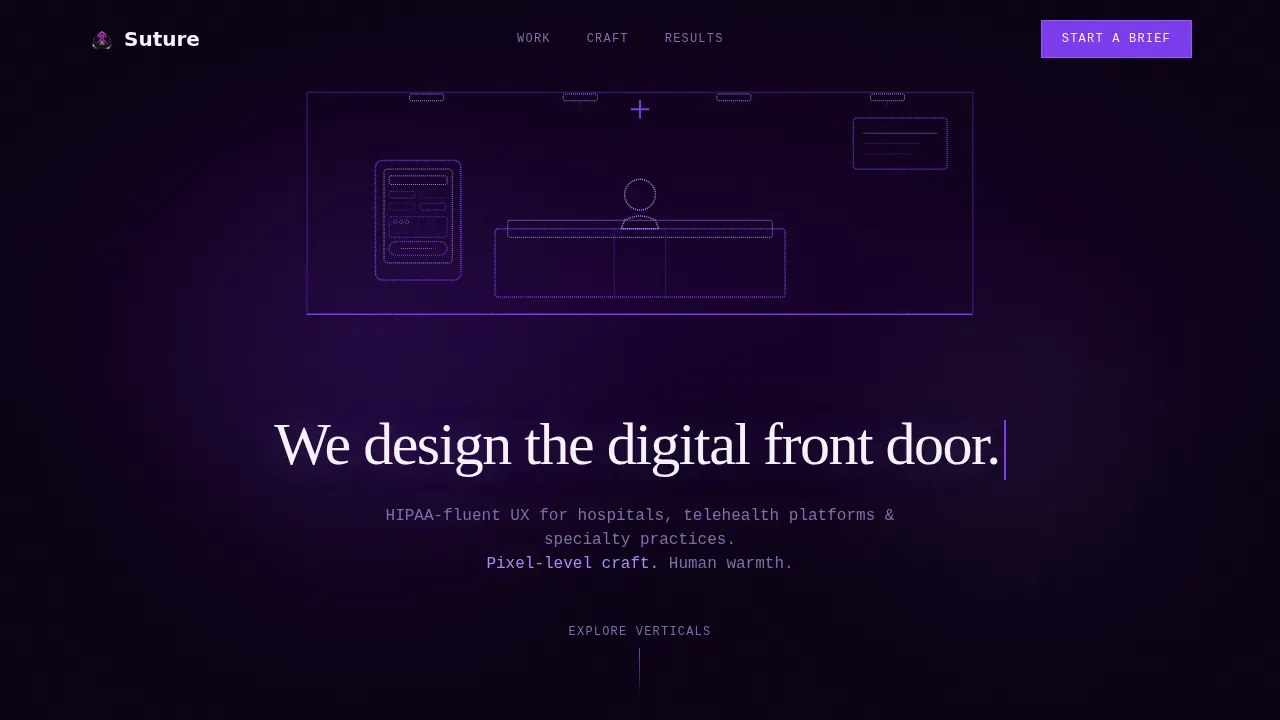 Atelier Healthcare Web Design Agency Landing Page