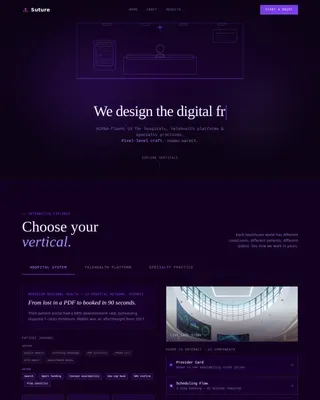 Atelier Healthcare Web Design Agency Landing Page