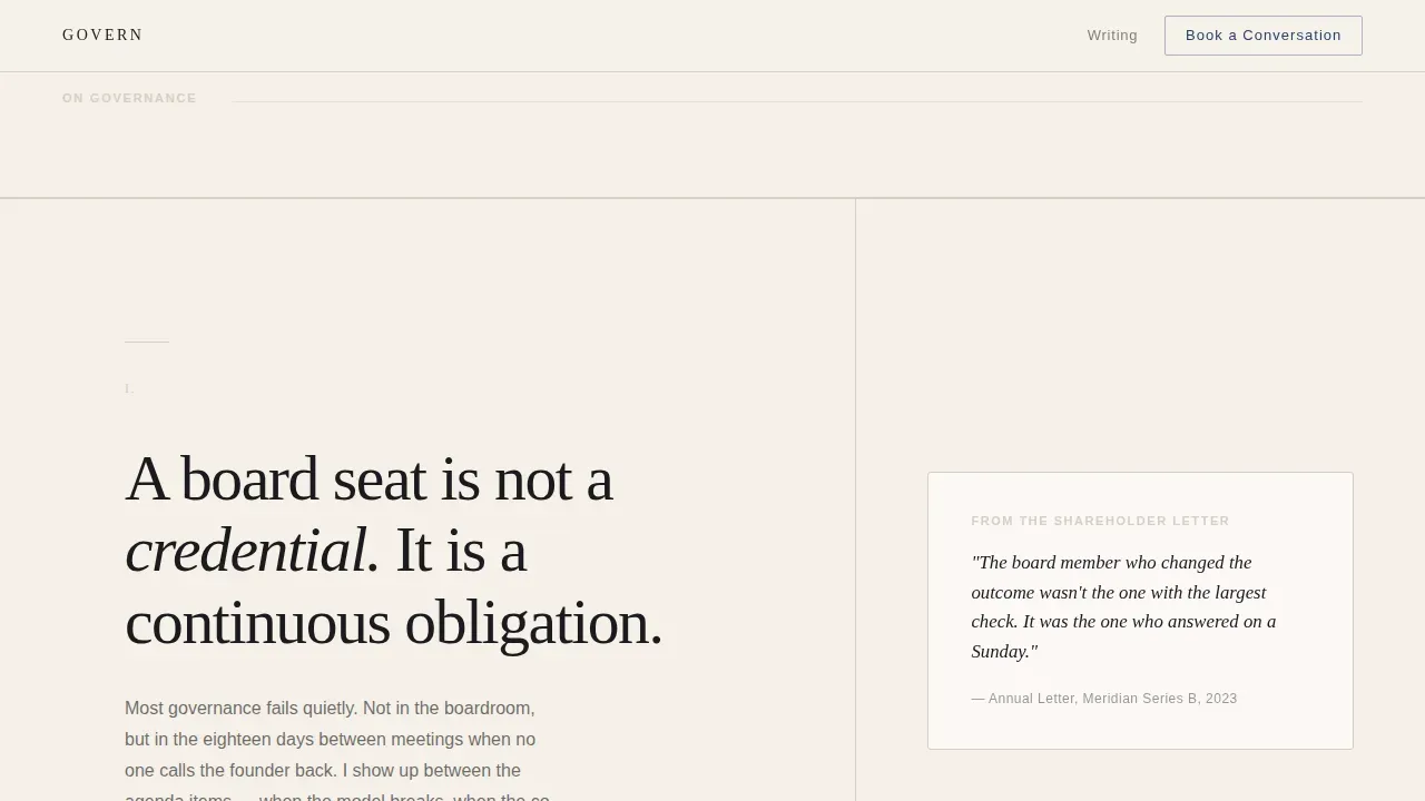 Board Member Career Pre-Launch Website Template