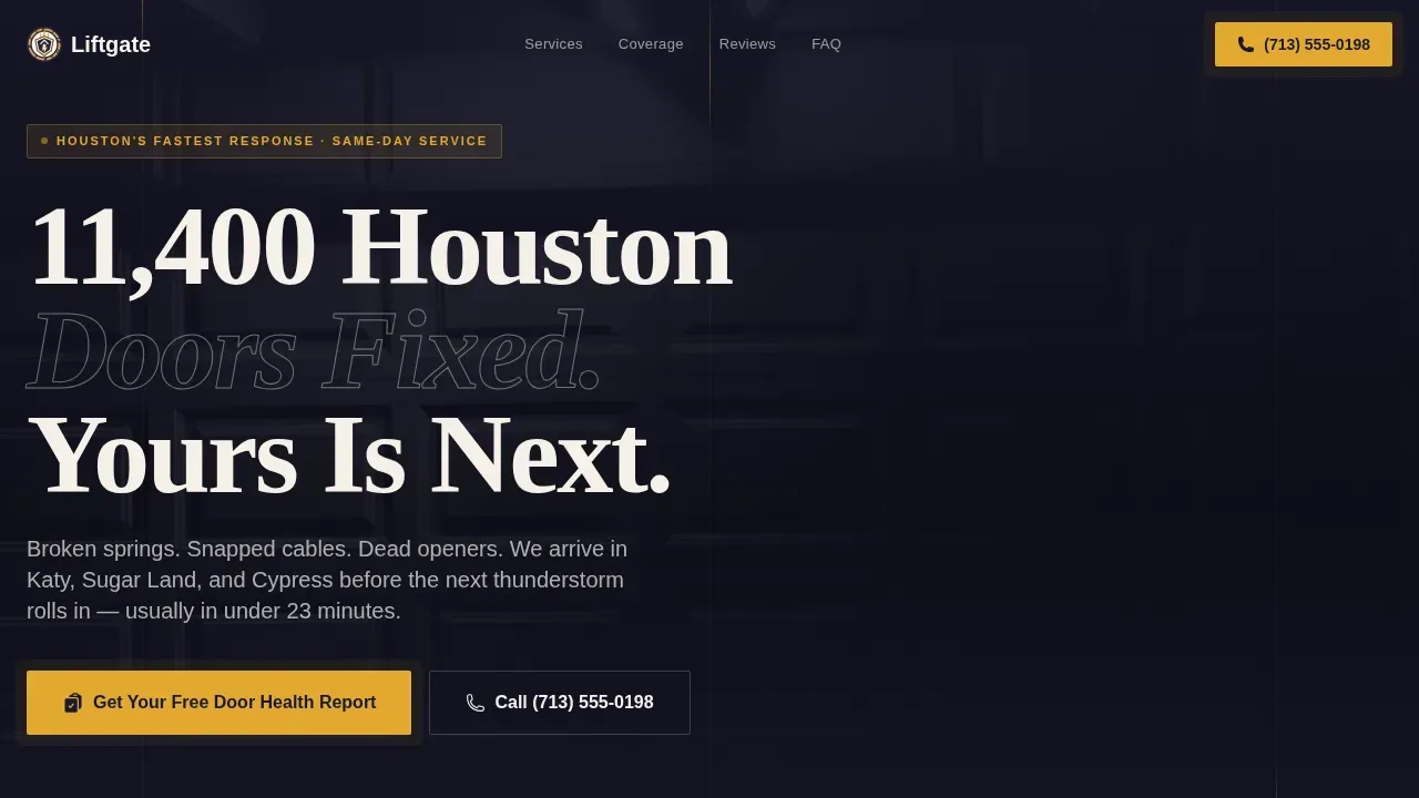 Rapid Garage Door Service | Free Website Template | Rocket