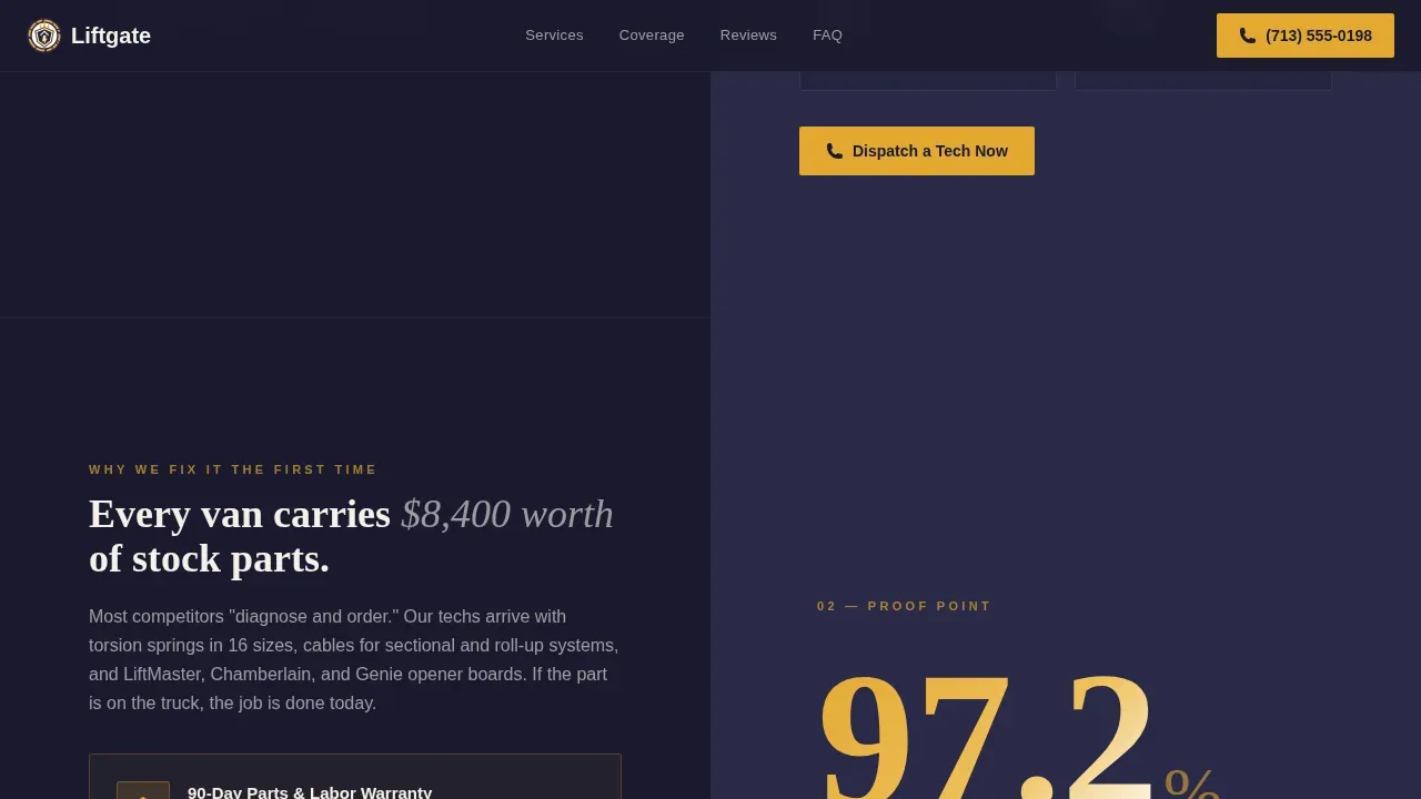 Rapid Garage Door Service | Free Website Template | Rocket