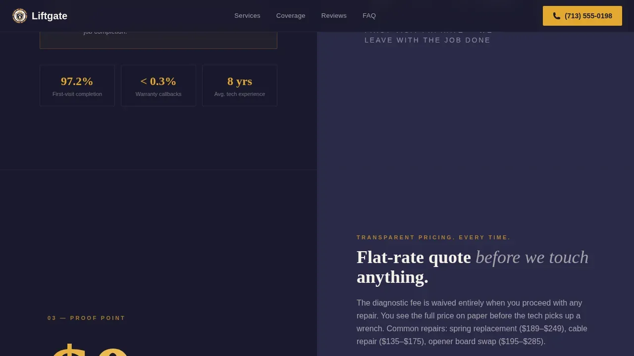 Rapid Garage Door Service | Free Website Template | Rocket