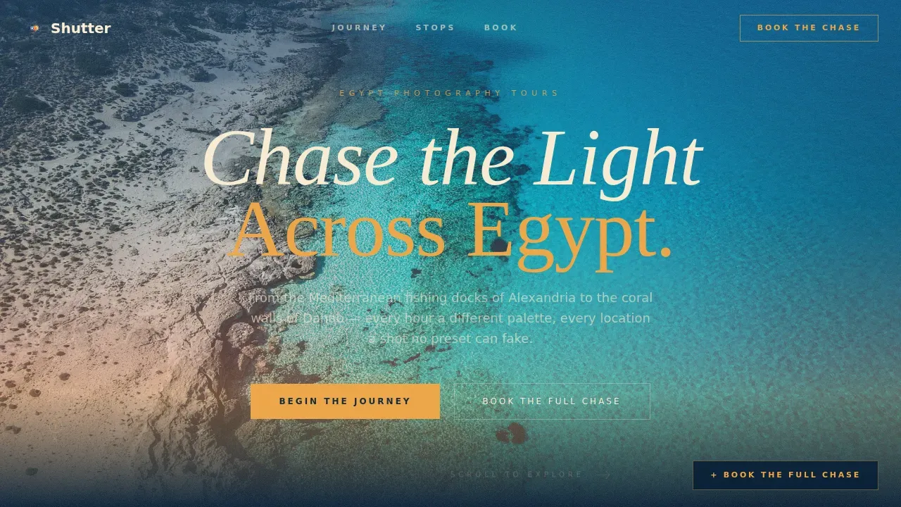 Immersive Photography Tour Landing Page Template