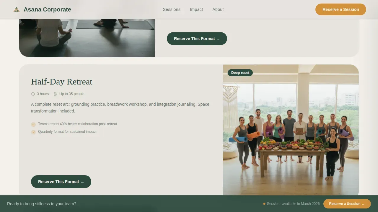 Yoga & Pilates Studio Appointment Booking Website Template