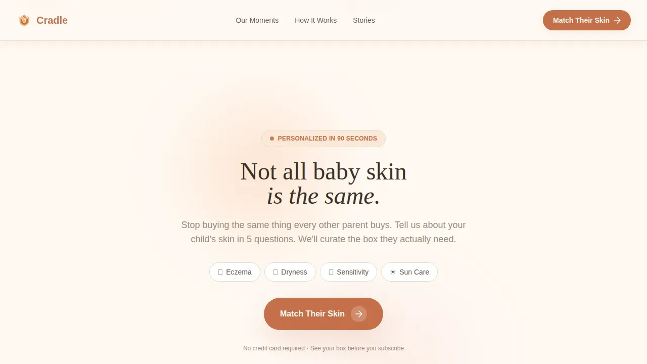 Clinically Proven Baby Care | Free Website Template | Rocket