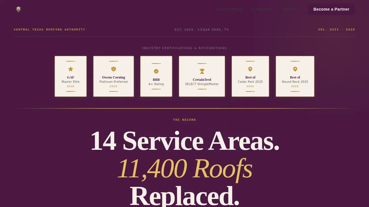 Premium Roofing Contractor Landing Page Template