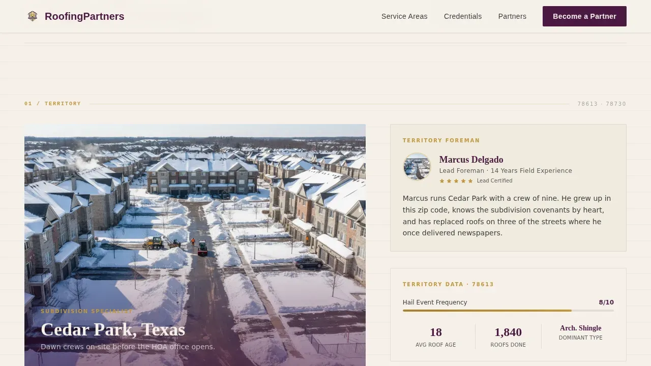 Premium Roofing Contractor Landing Page Template