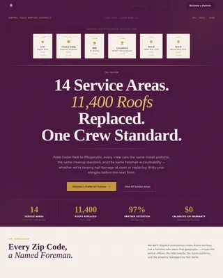 Premium Roofing Contractor Landing Page Template