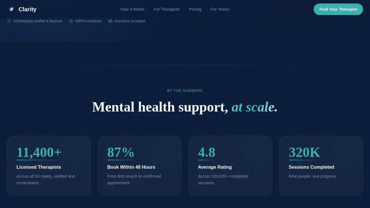 Find and Book Therapists Landing Page Template