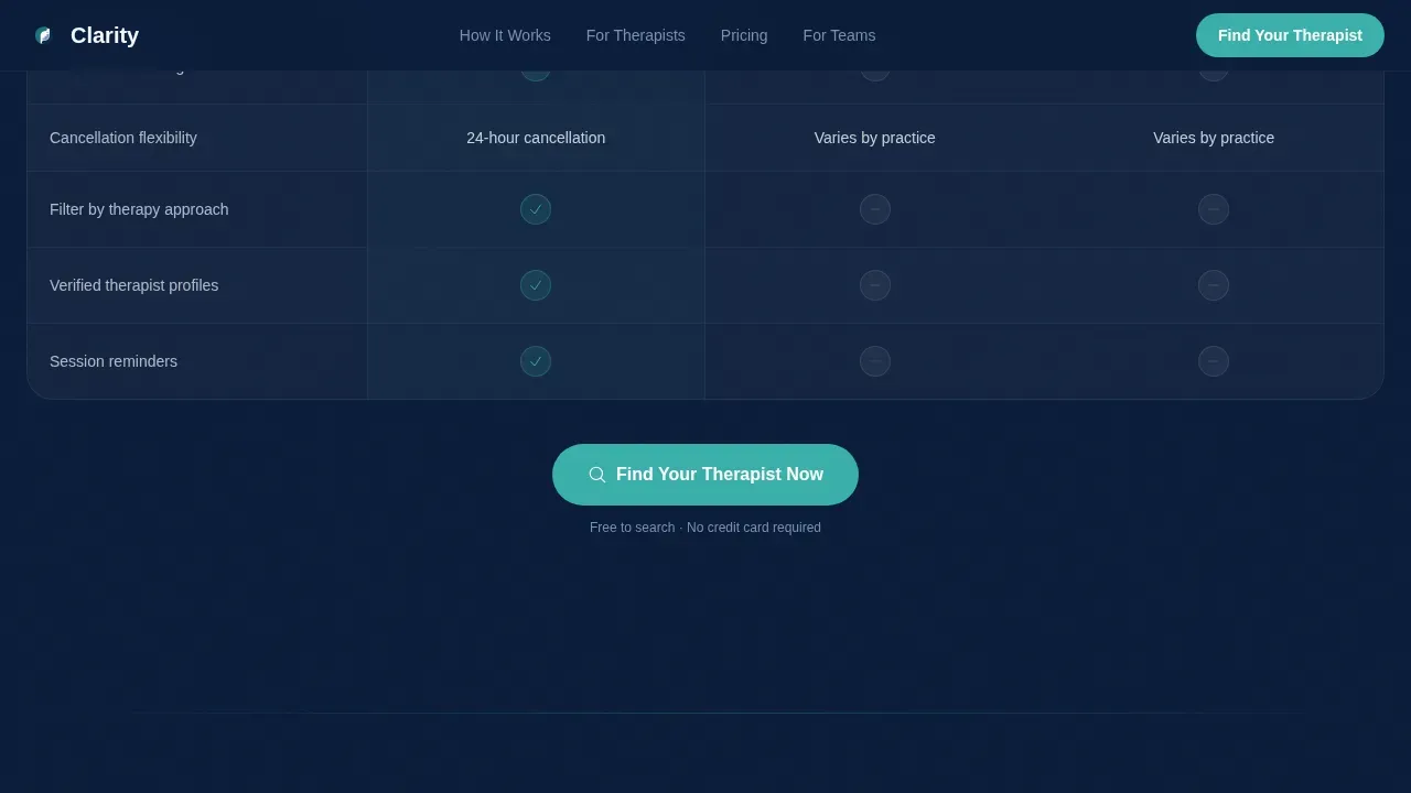Find and Book Therapists Landing Page Template