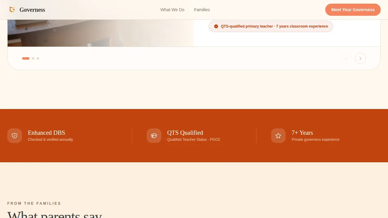 Nanny & Au Pair Blog & Content Website Template