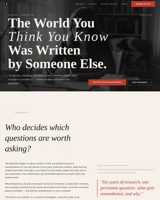 Editorial Non-Fiction Writer Landing Page Template