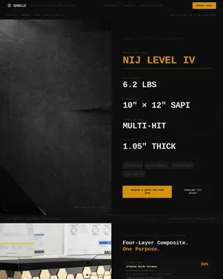 Premium Body Armor Landing Page Template