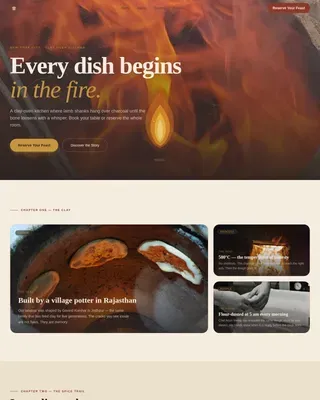 Authentic Indian Event Catering Landing Page Template