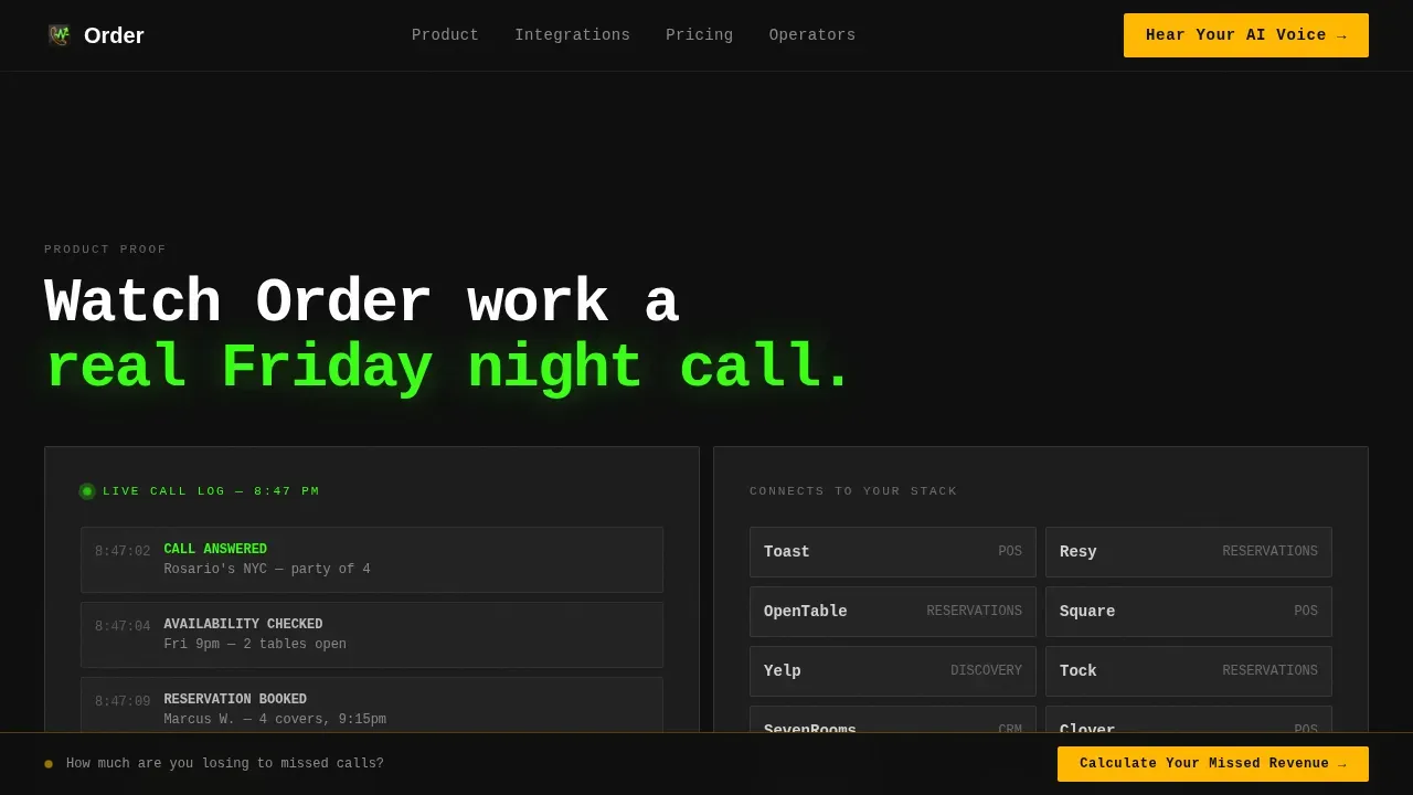 Intelligent Restaurant Booking Landing Page Template