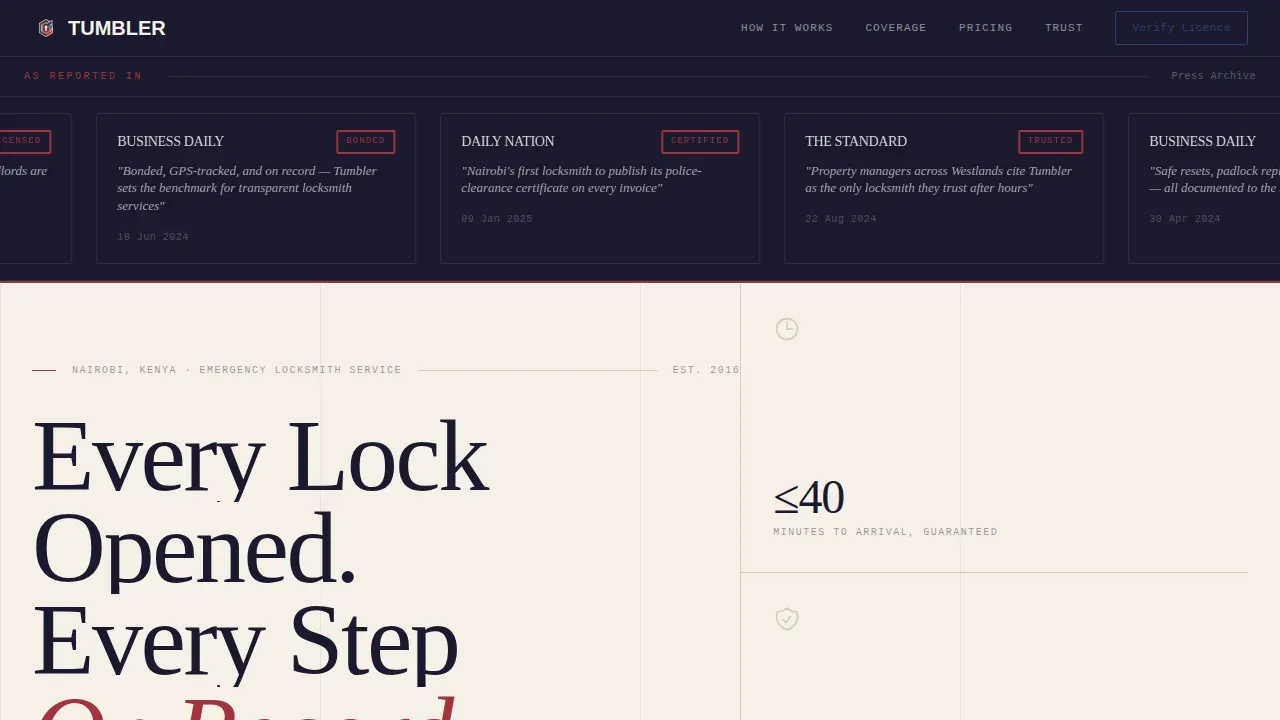 Verified Mobile Locksmith | Free Website Template | Rocket