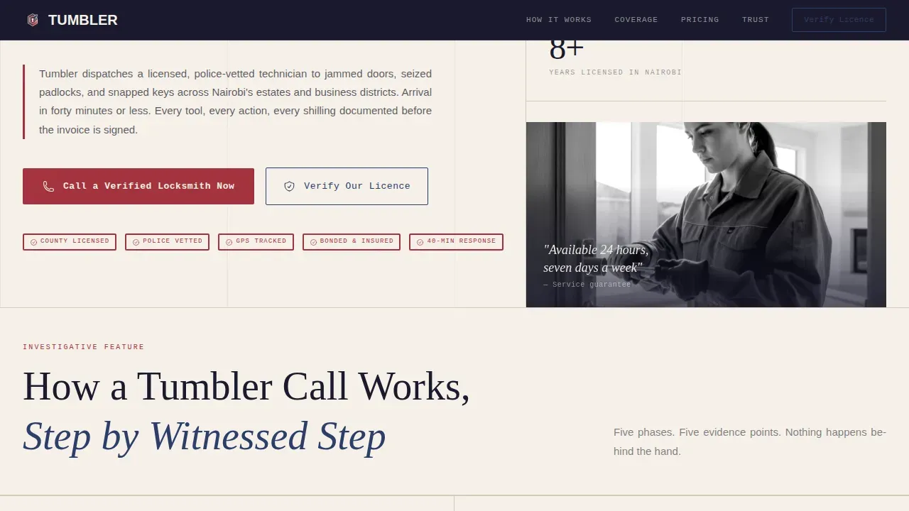 Verified Mobile Locksmith | Free Website Template | Rocket