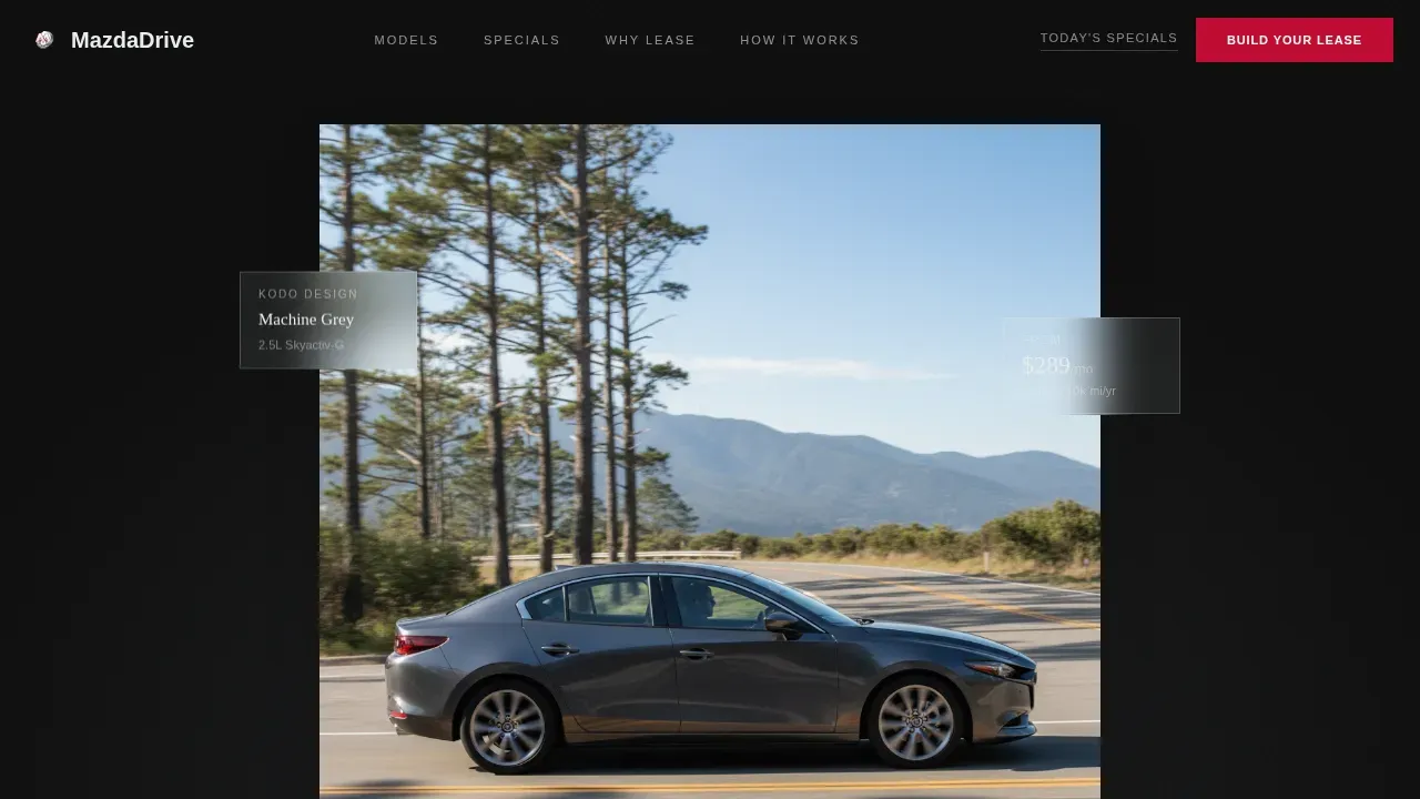 Lease Configurator | Free Website Template | Rocket