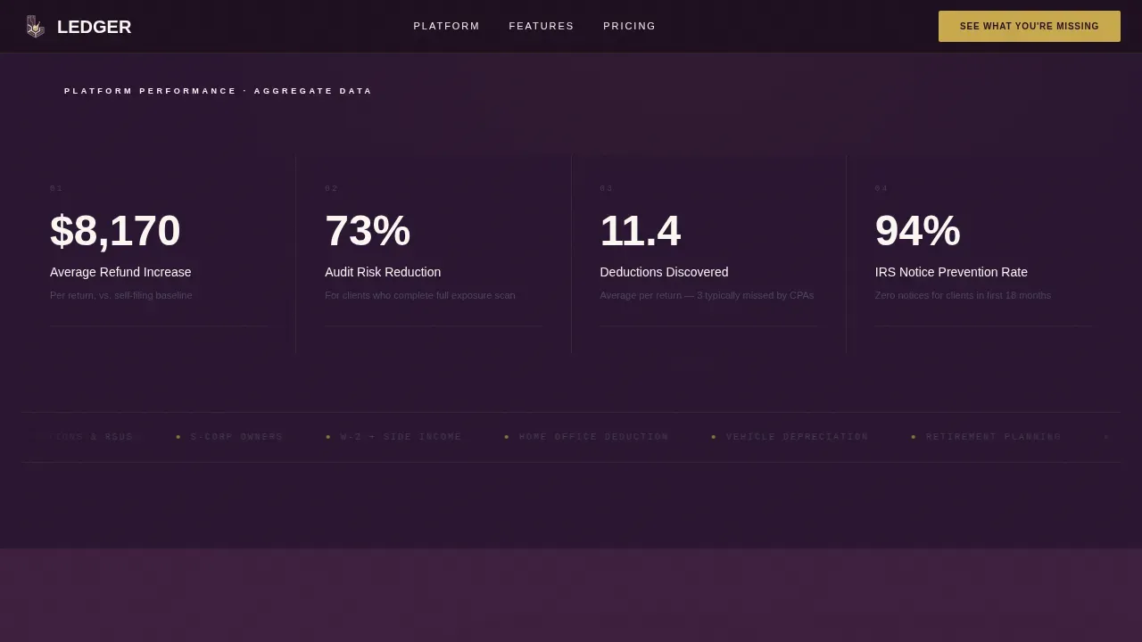 Streamlined Tax Preparation Landing Page Template