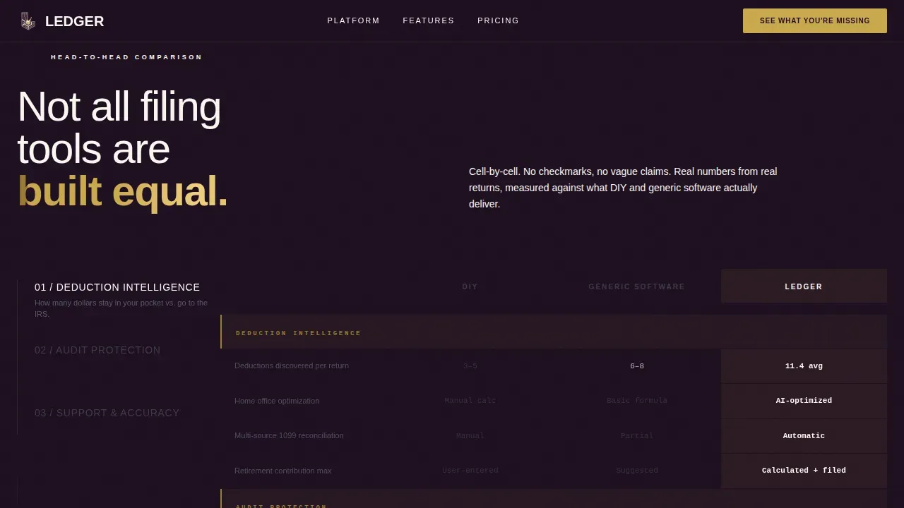 Streamlined Tax Preparation Landing Page Template