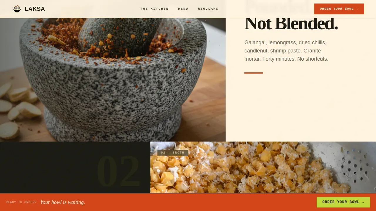 Vibrant Southeast Asian Dining Landing Page Template