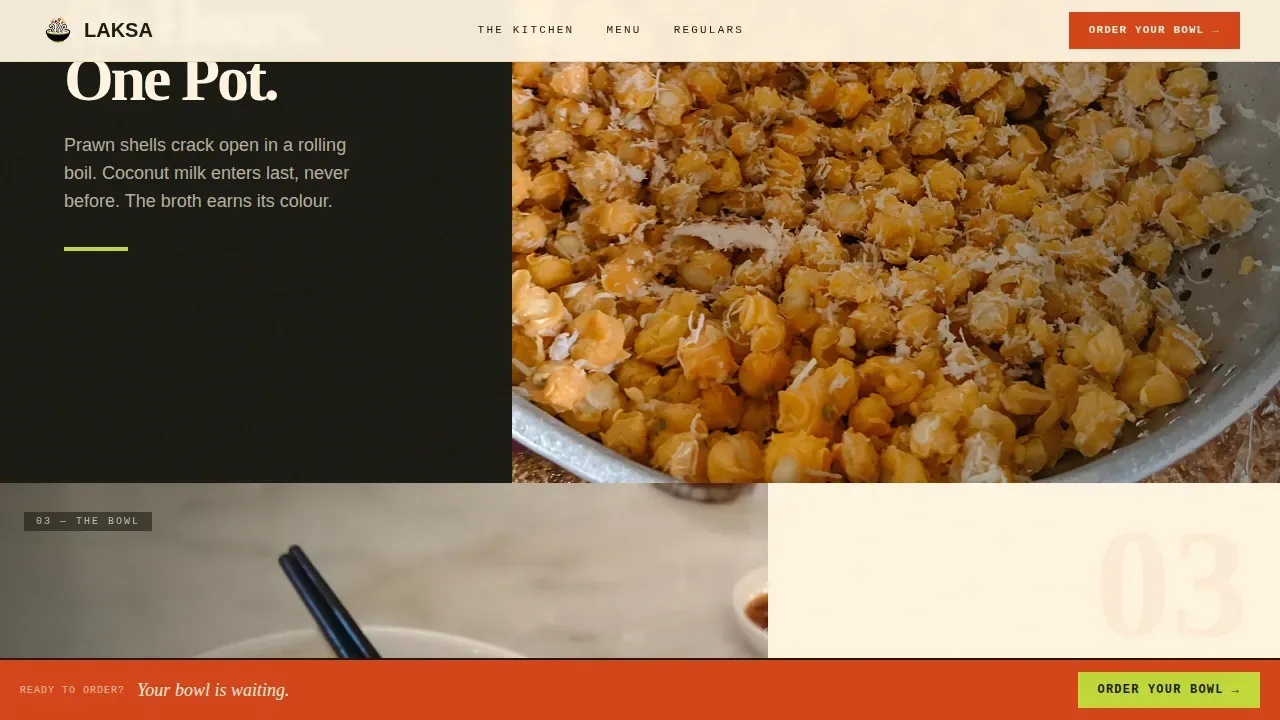 Vibrant Southeast Asian Dining Landing Page Template