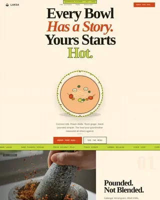Vibrant Southeast Asian Dining Landing Page Template