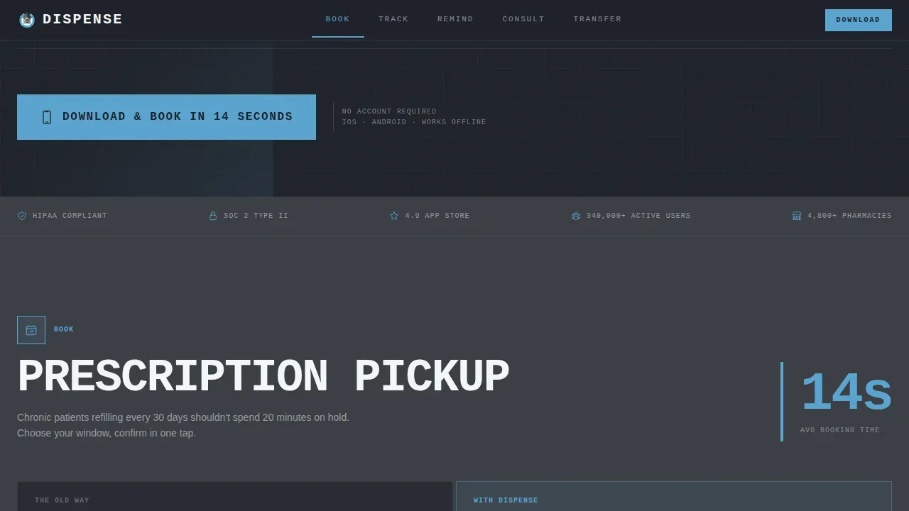 Pharmacy Digital Presence Appointment Booking Website Template
