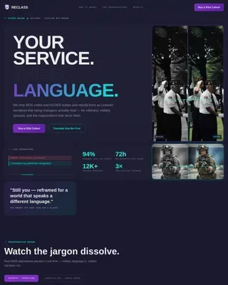 Powerful Military Transition Landing Page Template