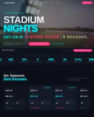 Dynamic Soccer Program Landing Page Template