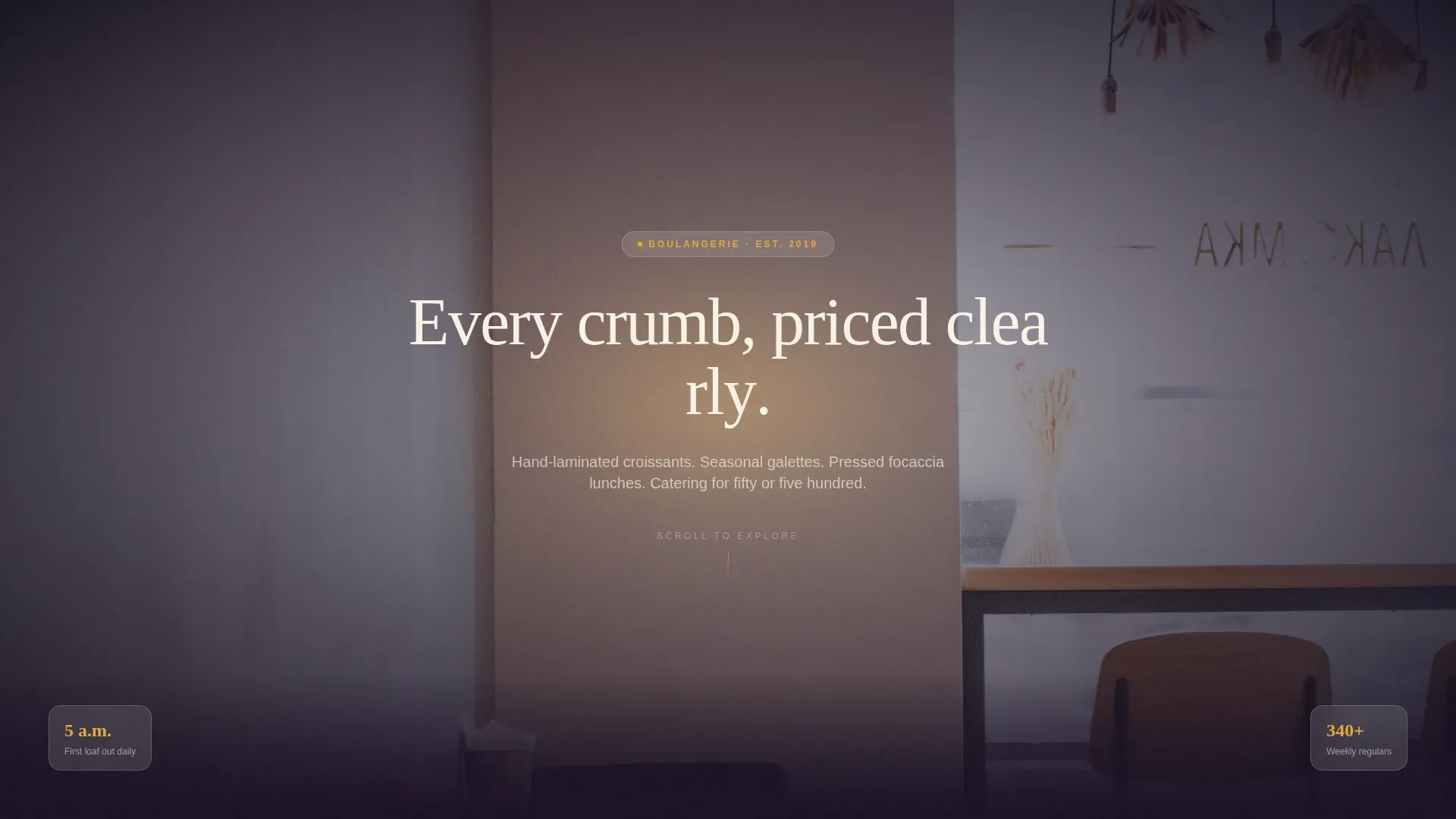 Bakery & Café Pricing & Packages Website Template