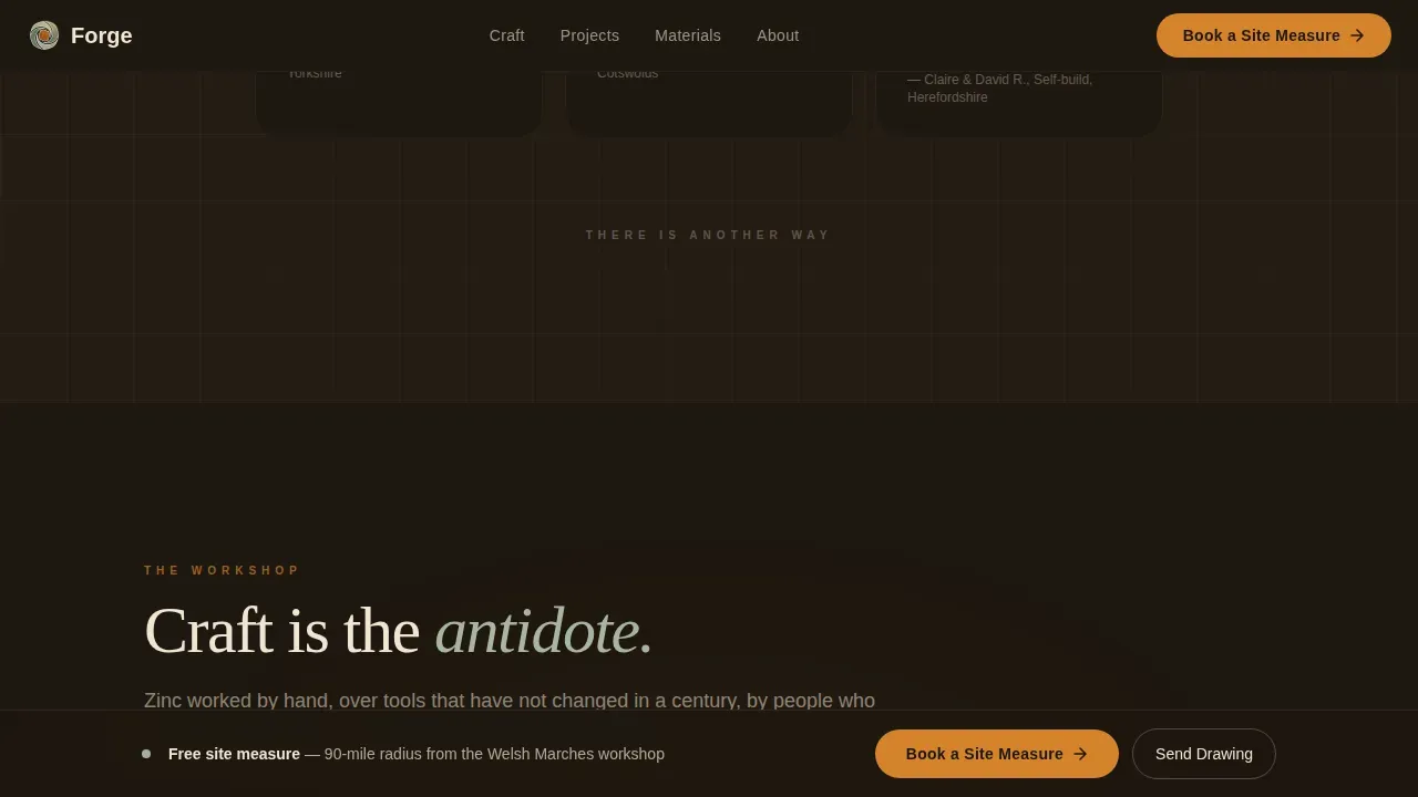 Zinc Products Appointment Booking Website Template