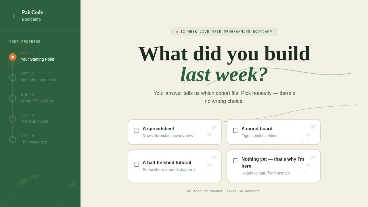Immersive Bootcamp Landing Page Template