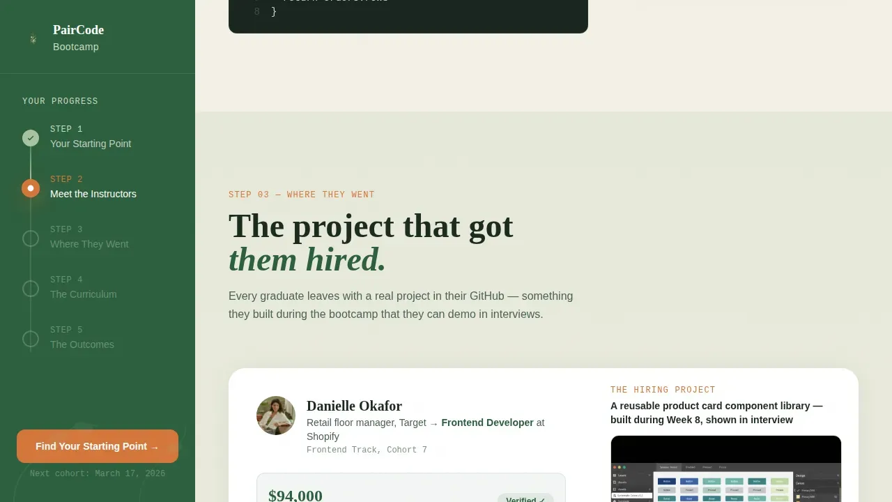 Immersive Bootcamp Landing Page Template