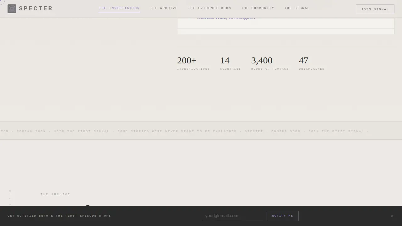 Captivating Paranormal Content Landing Page Template