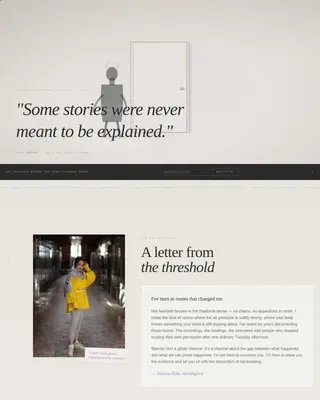 Captivating Paranormal Content Landing Page Template