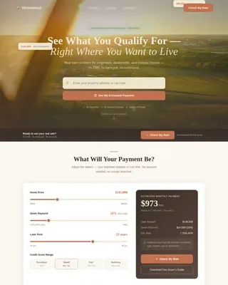 Reliable Mobile Home Financing Landing Page Template