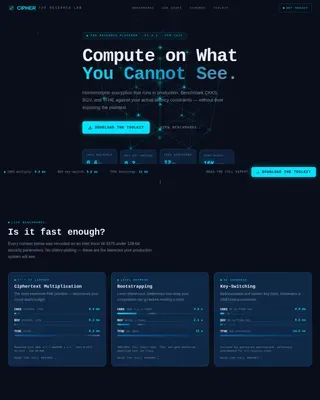 Advanced Encryption Research Landing Page Template