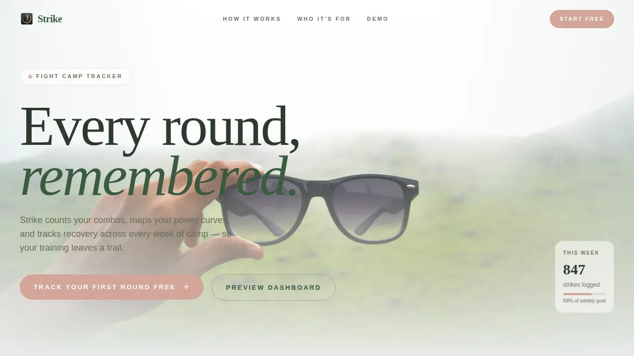 Memorable Kickboxing App Landing Page Template