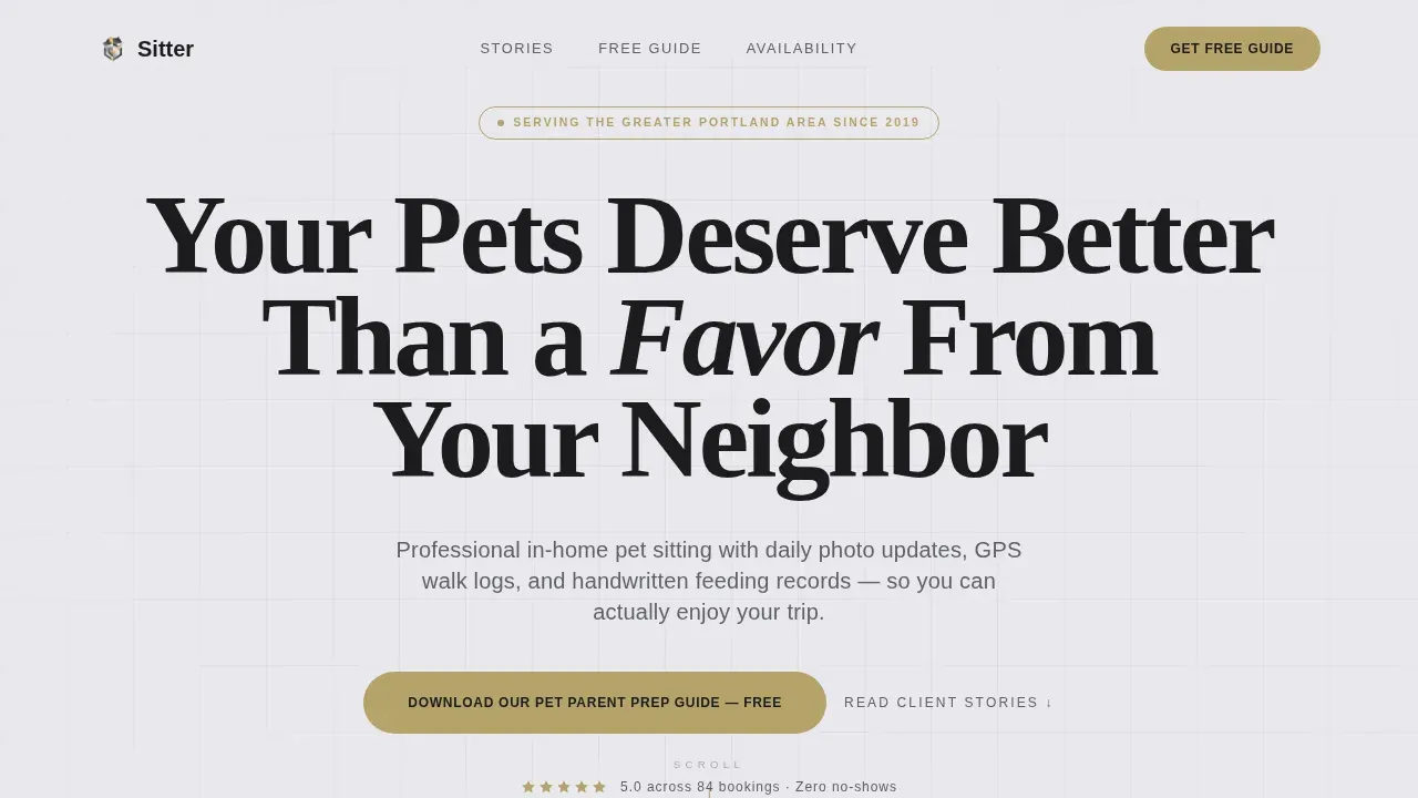 Dependable Caretaking Ads Landing Page Template