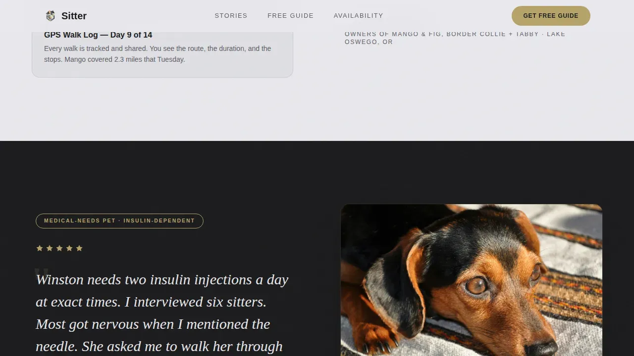 Dependable Caretaking Ads Landing Page Template