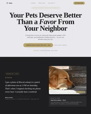 Dependable Caretaking Ads Landing Page Template